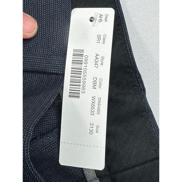 NWT J. Crew Men's Ludlow Slim Tapered Leg Blue Wool Dress Pants - Size 31x27.5 - Picture 8 of 10